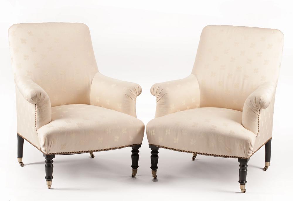 PAIR OF REGENCY-STYLE EBONIZED