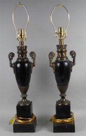 PAIR OF REGENCY STYLE GAS LAMP