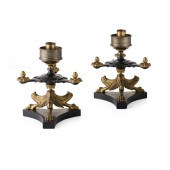 PAIR OF REGENCY STYLE GILT AND