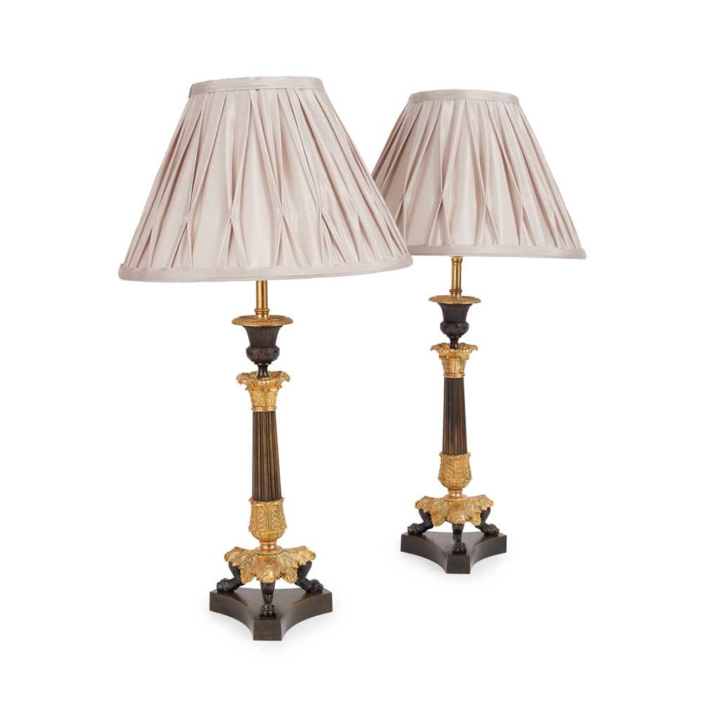 PAIR OF REGENCY STYLE GILT AND