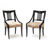 PAIR OF REGENCY STYLE LACQUERE