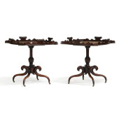PAIR OF REGENCY STYLE LEATHER