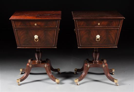 Pair of Regency style mahogany