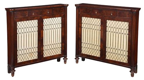 PAIR OF REGENCY STYLE MAHOGANY