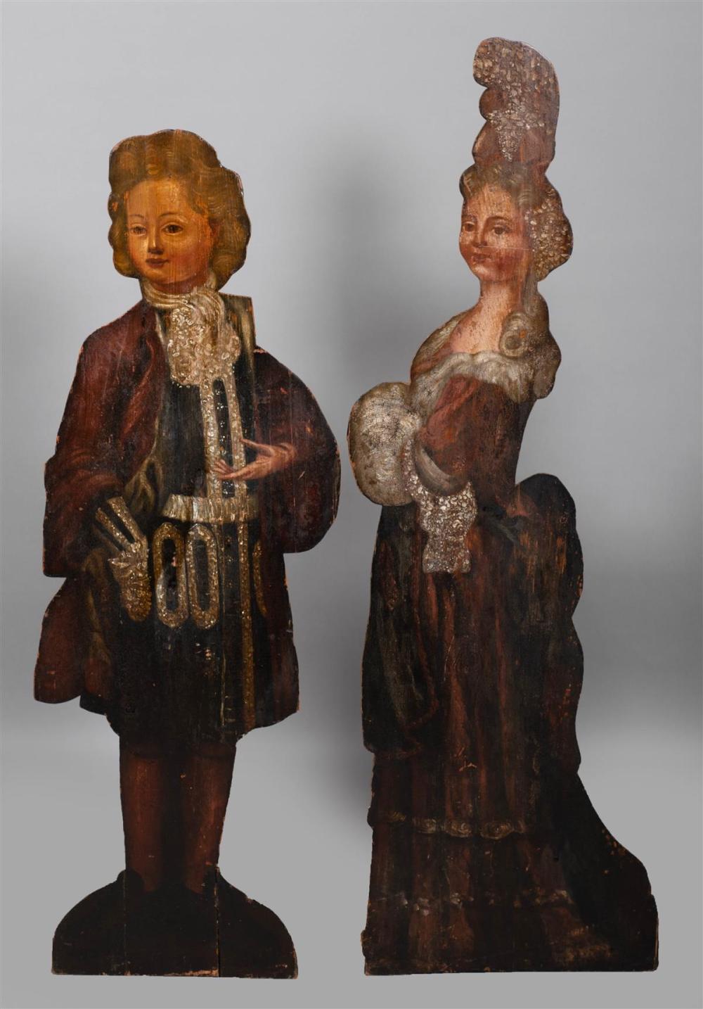 PAIR OF REGENCY STYLE POLYCHROME
