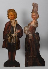 PAIR OF REGENCY STYLE POLYCHRO