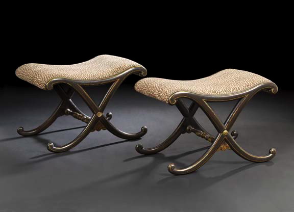 Pair of Regency-Style Polychromed