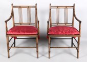 PAIR OF REGENCY STYLE STAINED