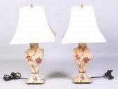 PAIR OF REGENCY STYLE TOLE PEI
