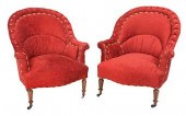 PAIR OF REGENCY STYLE TUFTED U