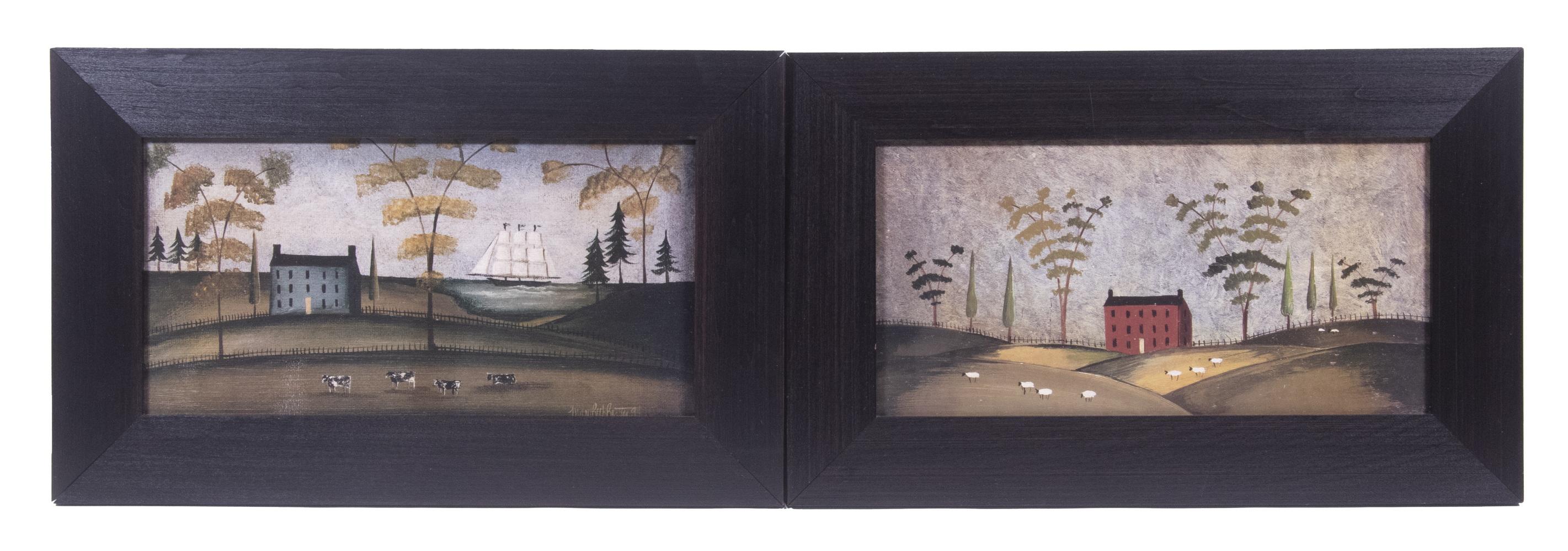 PAIR OF REPLICA PHOTOLITHO PRINTS