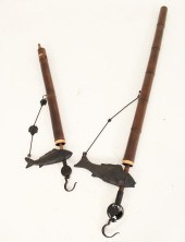 PAIR OF REPRODUCTION FISH SCAL
