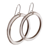 PAIR OF RESIN, SILVER EARRINGS