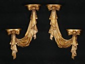PAIR OF RESIN WALL ACCENT SHEL