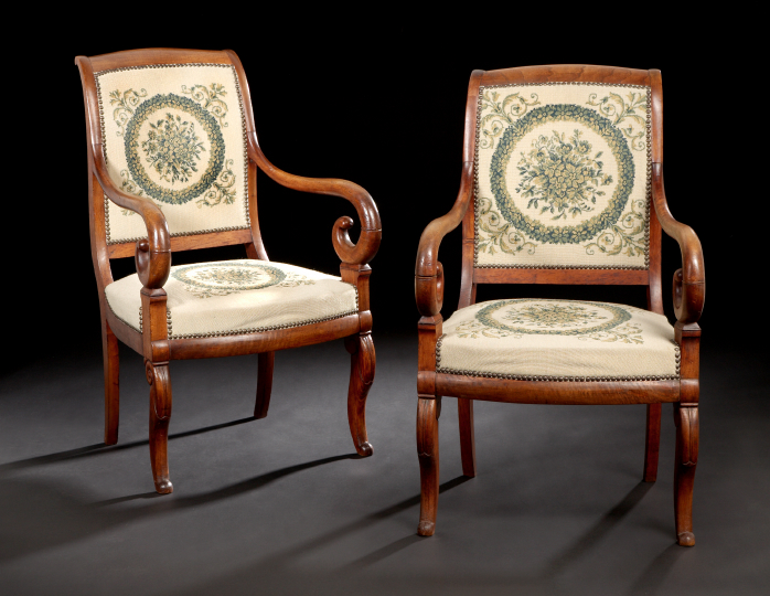Pair of Restauration Mahogany