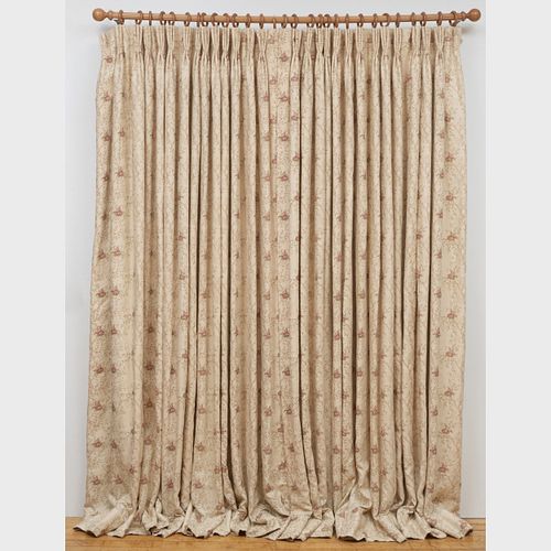 PAIR OF ROBERT KIME LINEN CURTAIN