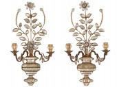 PAIR OF ROCCO ROCK CRYSTAL & G