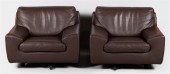 PAIR OF ROCHE BOBOIS SWIVELING