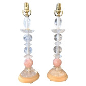 PAIR OF ROCK CRYSTAL ART DECO