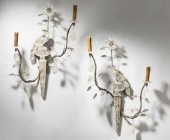 PAIR OF ROCK CRYSTAL TWIN-LIGH