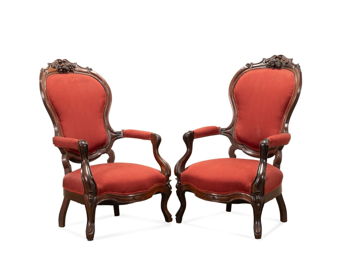 PAIR OF ROCOCO REVIVAL ROSEWOOD