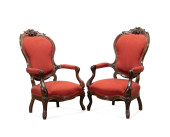PAIR OF ROCOCO REVIVAL ROSEWOO