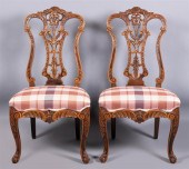 PAIR OF ROCOCO STYLE BEECHWOOD