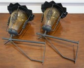 PAIR OF ROCOCO STYLE BLACK PAI