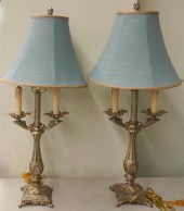 PAIR OF ROCOCO STYLE GILT AND