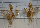 PAIR OF ROCOCO STYLE GILT META
