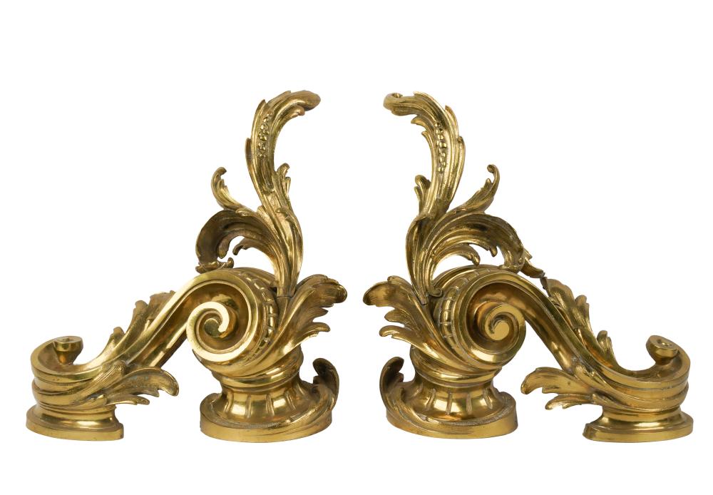 PAIR OF ROCOCO-STYLE GILT BRONZE