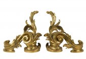 PAIR OF ROCOCO-STYLE GILT BRON