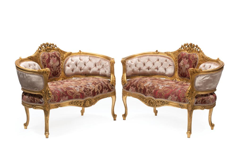 PAIR OF ROCOCO-STYLE GILTWOOD