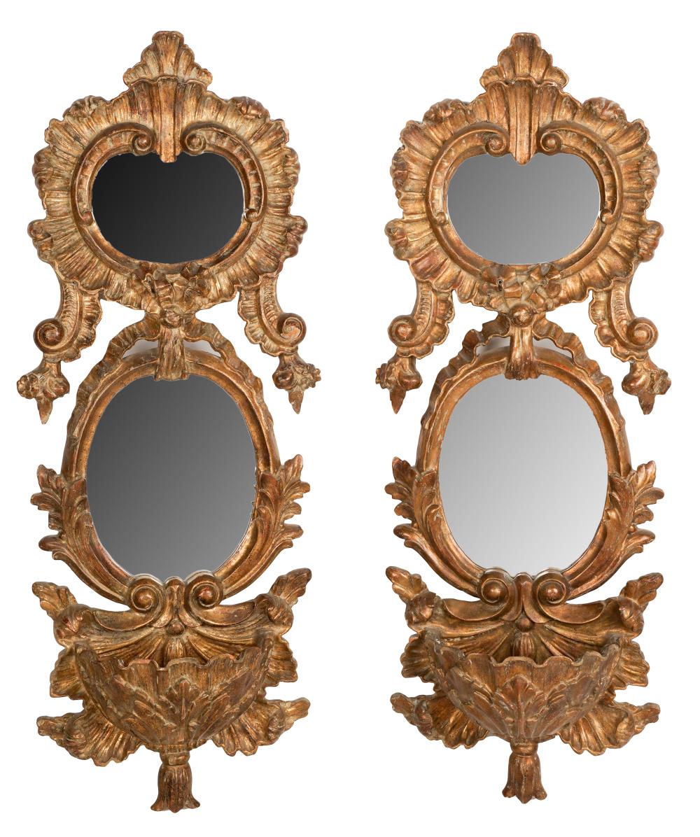 PAIR OF ROCOCO-STYLE GILTWOOD