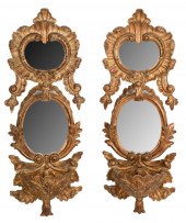 PAIR OF ROCOCO-STYLE GILTWOOD