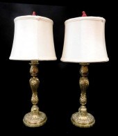 PAIR OF ROCOCO STYLE METAL CAN