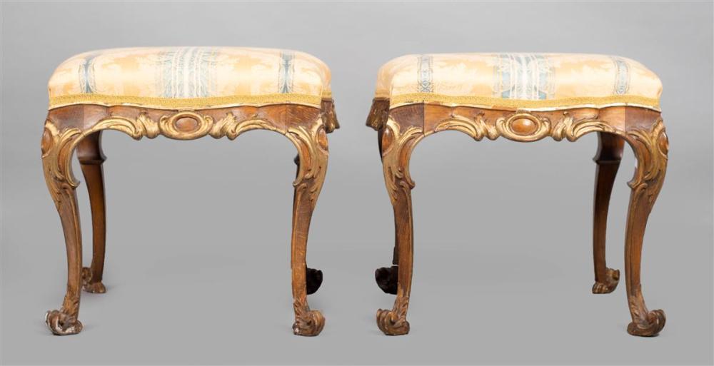 PAIR OF ROCOCO STYLE PARCEL-GILT