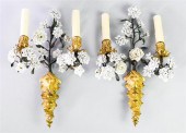 PAIR OF ROCOCO STYLE PATINATED