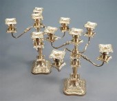 PAIR OF ROCOCO STYLE SILVER PL
