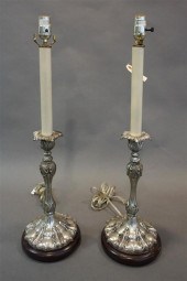 PAIR OF ROCOCO STYLE SILVERED