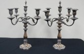 PAIR OF ROCOCO STYLE SILVERPLA