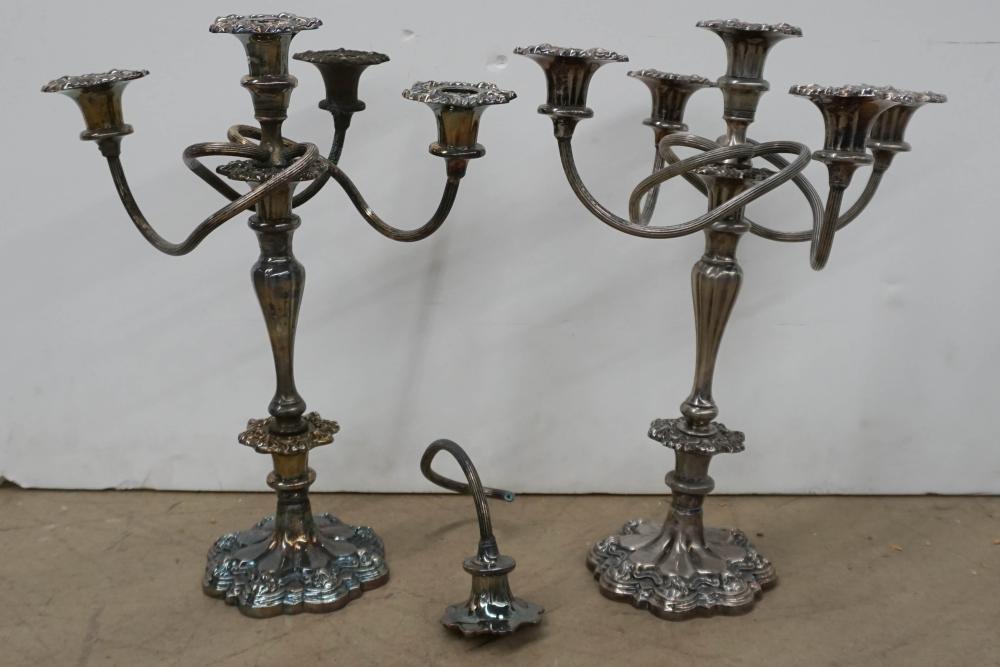 PAIR OF ROCOCO STYLE SILVERPLATE
