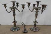 PAIR OF ROCOCO STYLE SILVERPLA