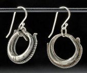 PAIR OF ROMAN SILVER EARRINGS