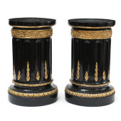PAIR OF ROMANESQUE STYLE GILT