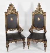 PAIR OF ROMANTICIZED GOTHIC ST