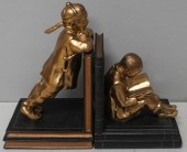 PAIR OF RONSON PATINATED METAL