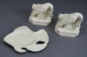 PAIR OF ROOKWOOD IVORY GLAZE '