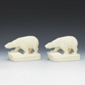 PAIR OF ROOKWOOD POTTERY POLAR