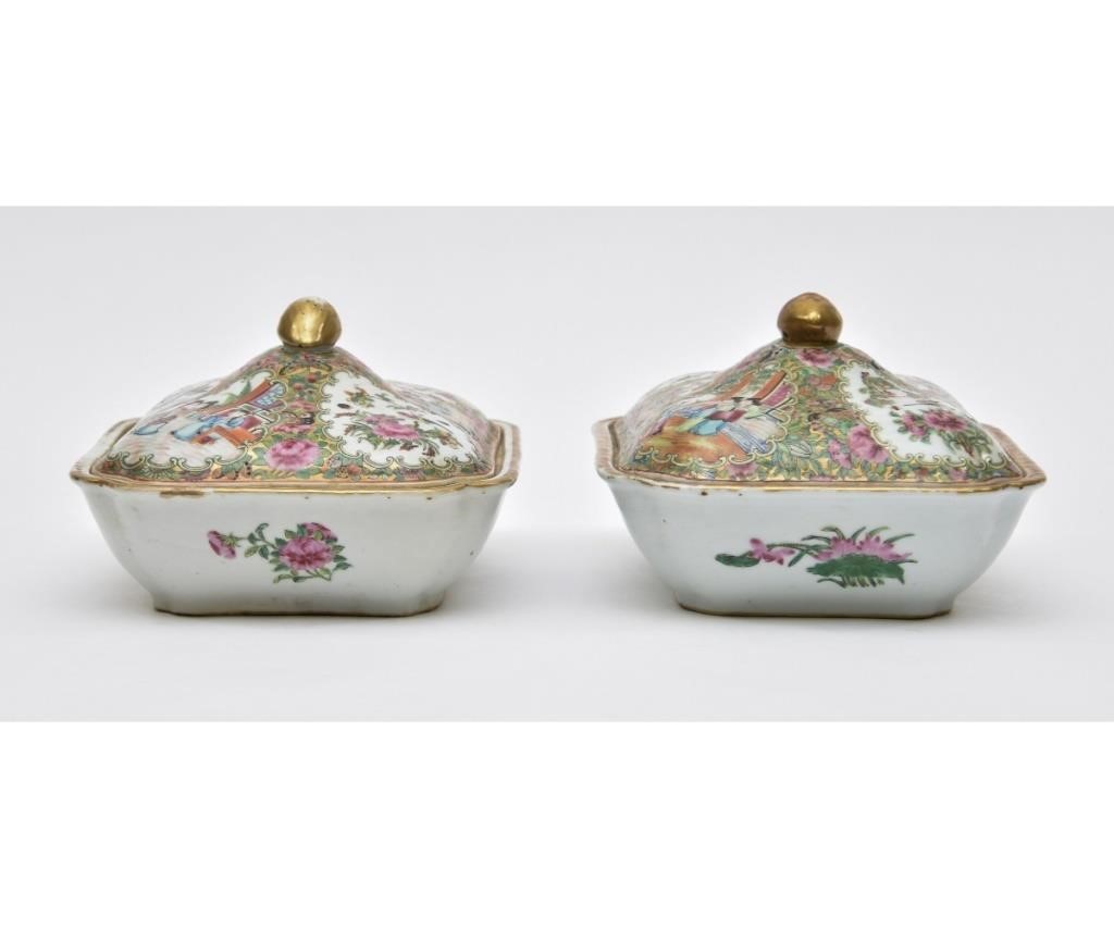 Pair of Rose Medallion covered